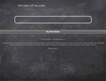 Tablet Screenshot of not-one-of-us.com